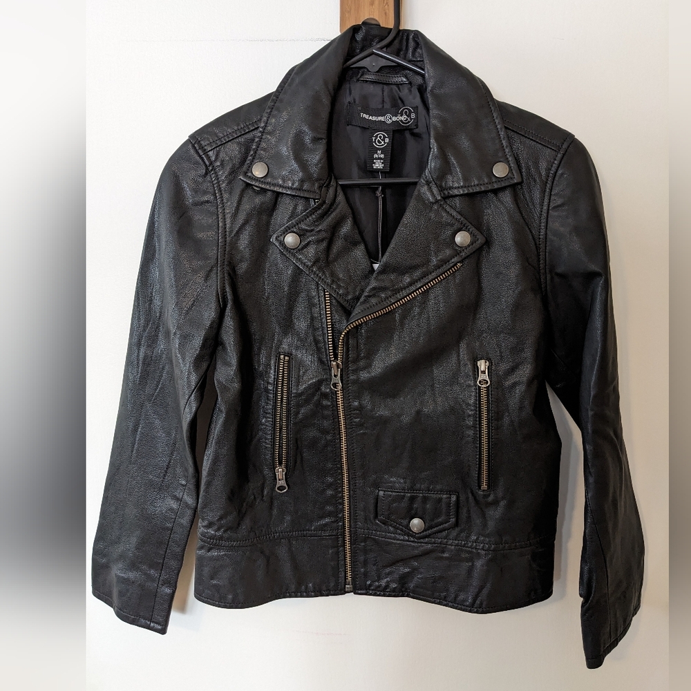 Treasure & Bond leather jacket - NWT - Size 8/10 - Black